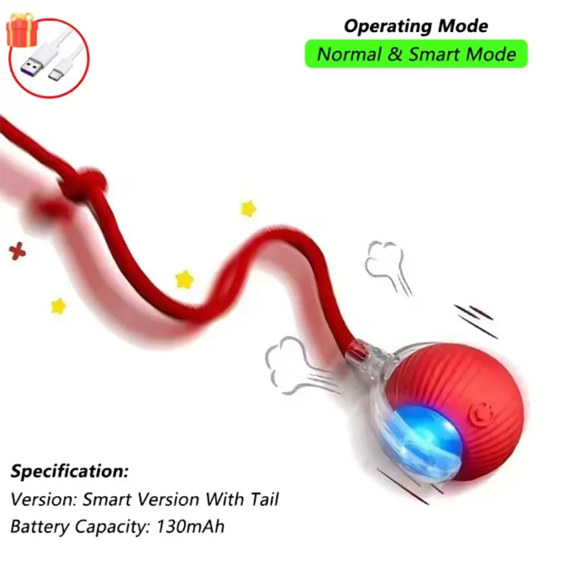 Intelligent interactive cat ball long-lasting and durable easy to clean intelligent obstacle avoidance pet cat and dog toys