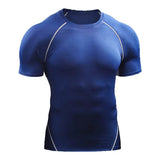 2025 Compression T Shirt Men Summer Sportswear Running T-Shirt Elastic Quick Dry Sport Tops Tee Athletic Gym Workout Shirts Men