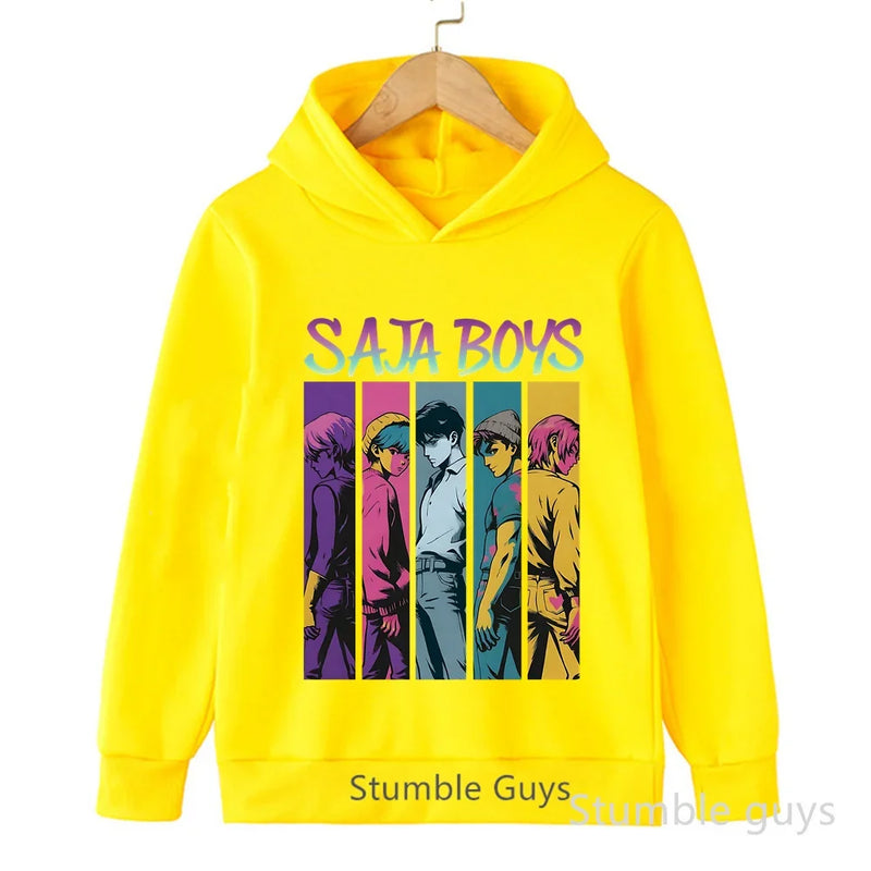 Kids Boys Girls Anime Clothes Kpop Demon Hunters Casual Fashion Warm Autumn Winter Sweatshirt Hoodie