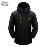 Camping Hiking Jacket Men Autumn Outdoor Sports Coats Climbing Trekking Windbreaker Travel Waterproof Jackets Black