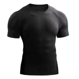 2025 Compression T Shirt Men Summer Sportswear Running T-Shirt Elastic Quick Dry Sport Tops Tee Athletic Gym Workout Shirts Men