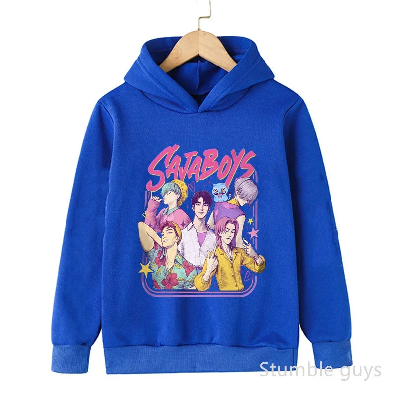 Kids Boys Girls Anime Clothes Kpop Demon Hunters Casual Fashion Warm Autumn Winter Sweatshirt Hoodie